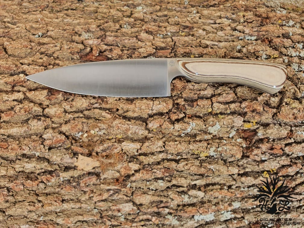 Couteau de Cuisine - Lame en Inox - Olivier de Provence - Héritier Loic