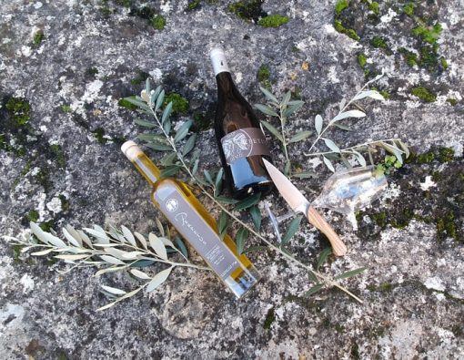 Couteau de table artisanal en bois d'Olivier du Luberon, huile d'olive bio, vin bio